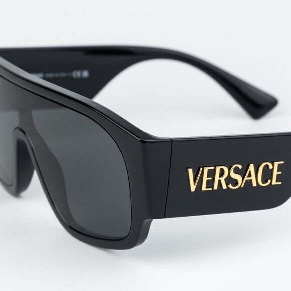 Versace Women Sunglasses Black Dark Grey Pilot VE4439 GB1/87 NEW AUTHENTIC main image 12